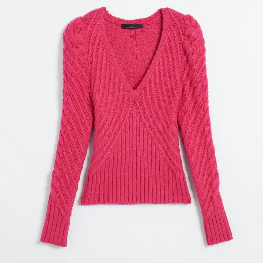 Puff Sleeve Chochet Sweater